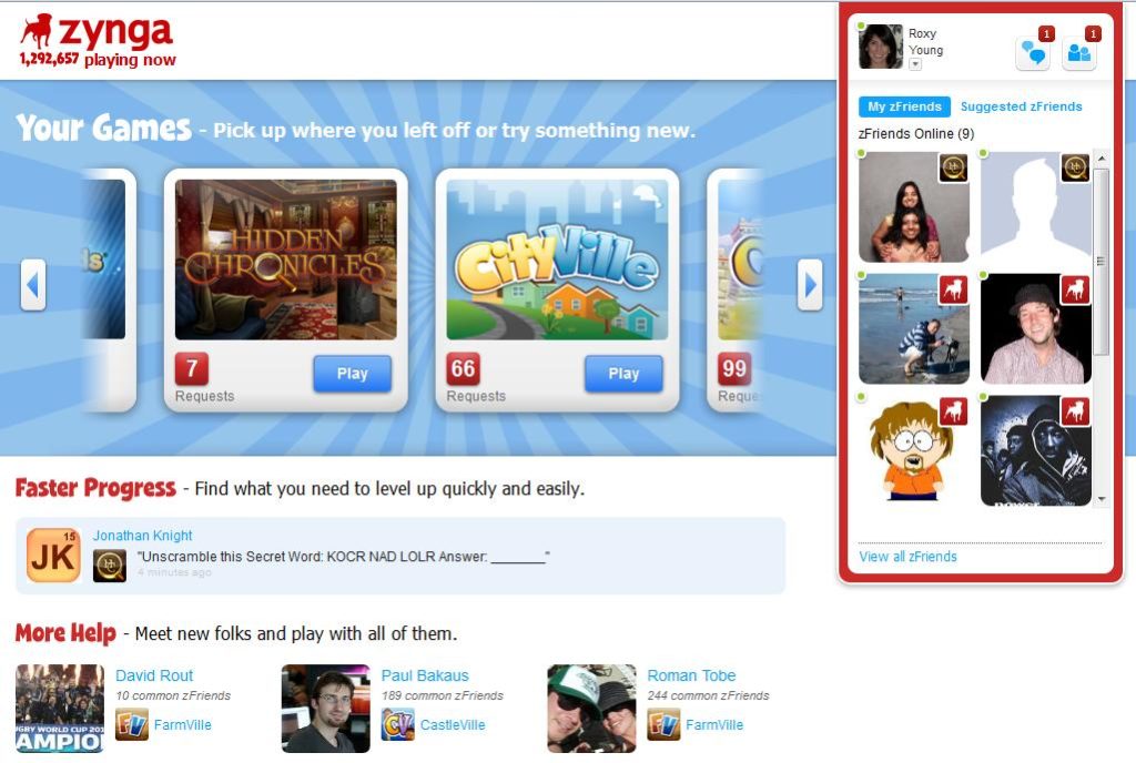 ZYNGA UNVEILS NEW PLATFORM FOR PLAY